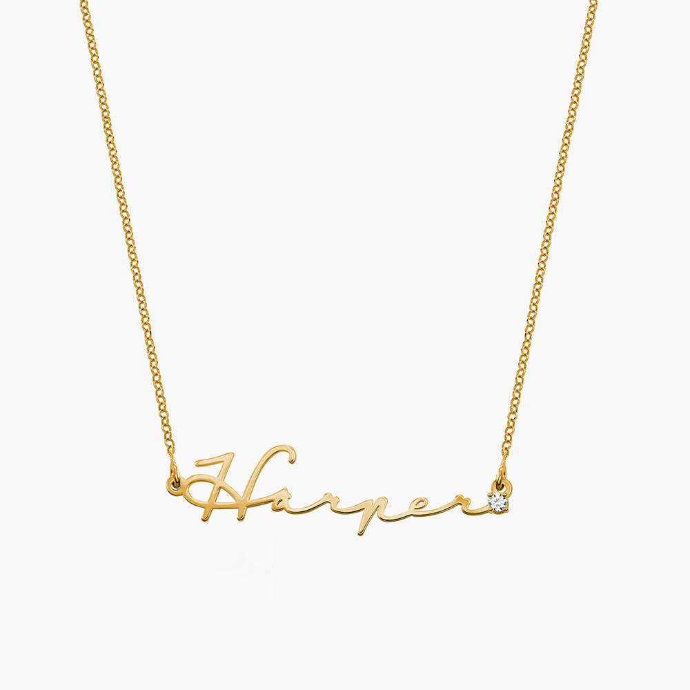 Women Fashion Names - Colar de Aço Inoxidável com DIAMANTE,