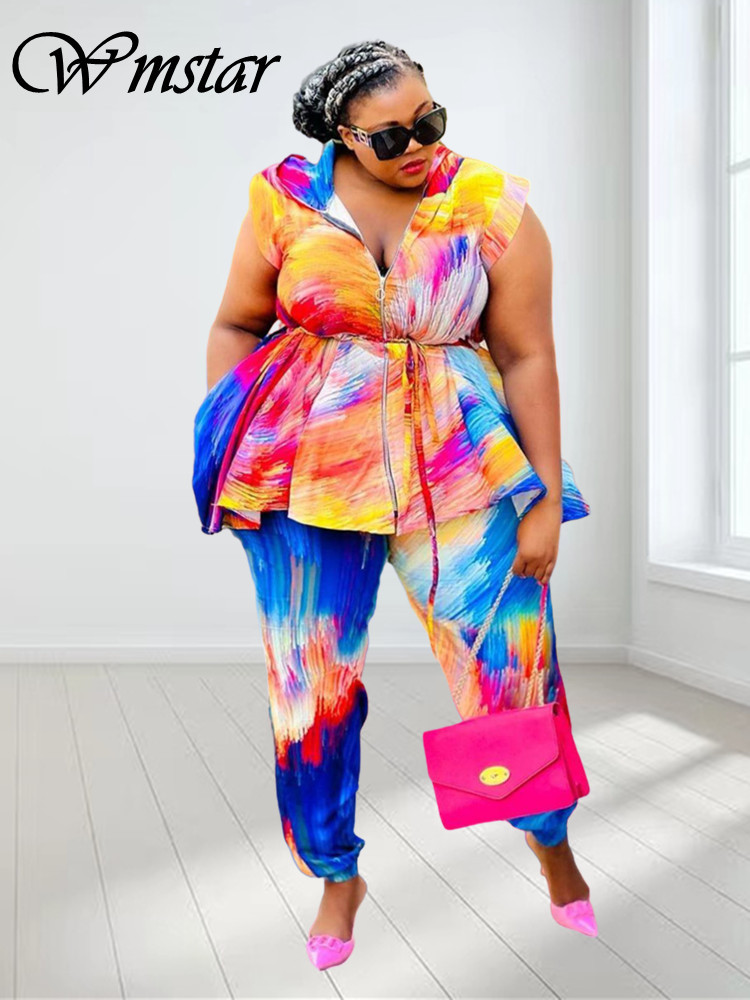 Tie Dye Two Piece - Wmstar-conjunto de correspondência de duas peças