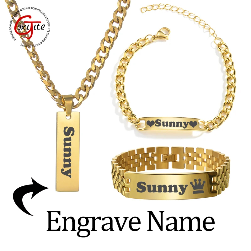 Women Fashion Names - Goxijite personalizado gravado nome colar cubana