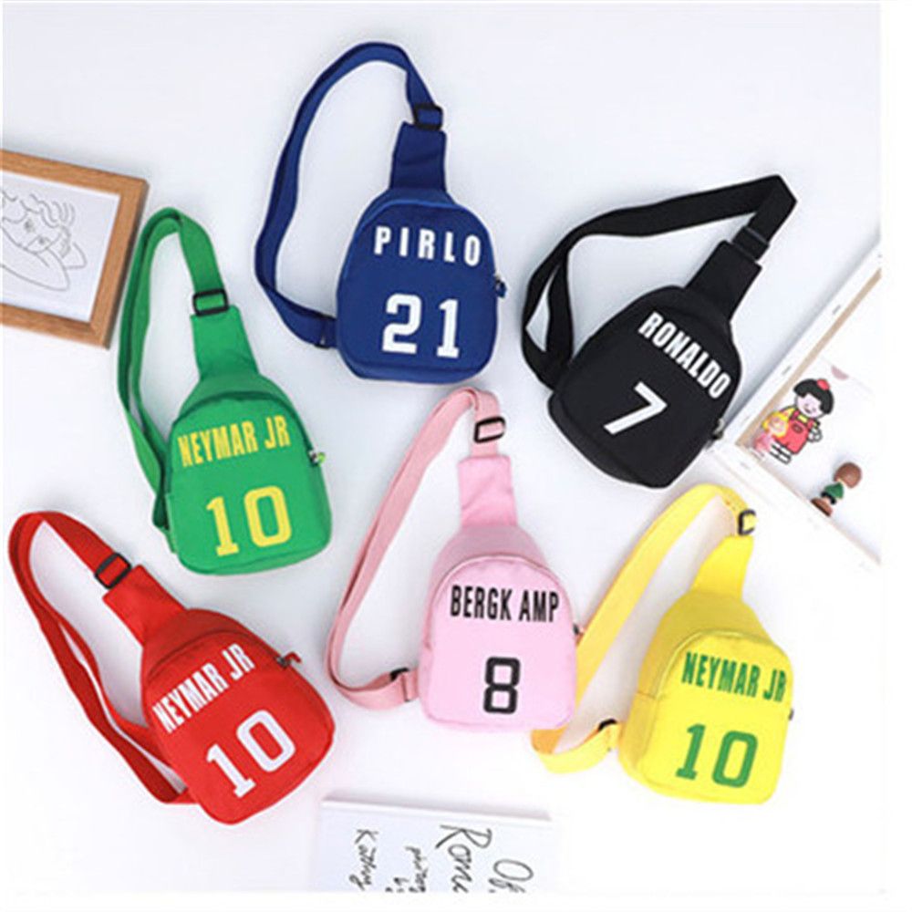 Canvas Tote Bag - Cartoon Number Printed Chest Bag para