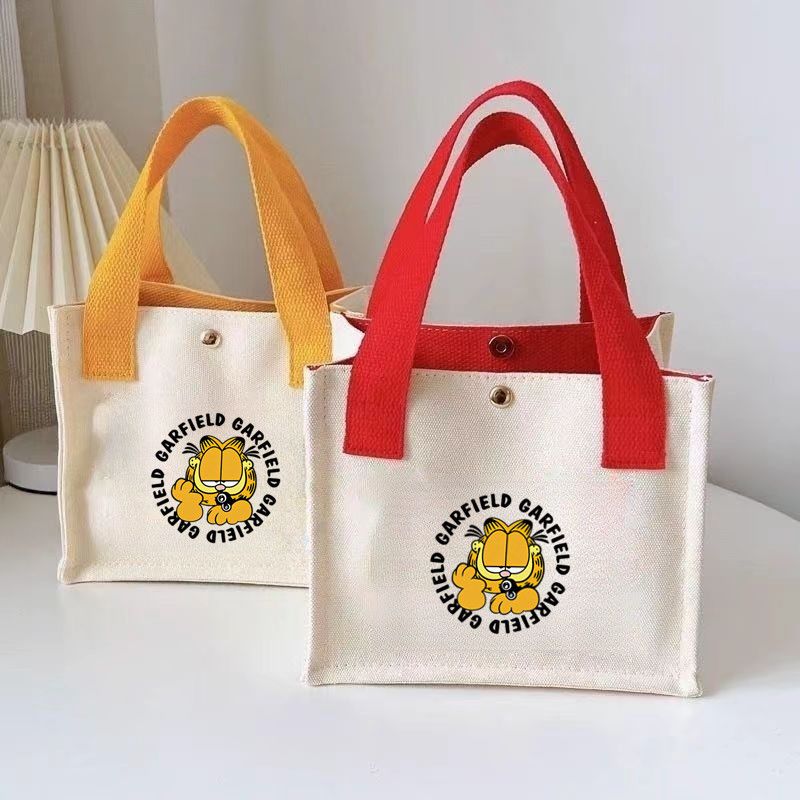 Canvas Tote Bag - Bolsa de lona Garfield, desenho animado,