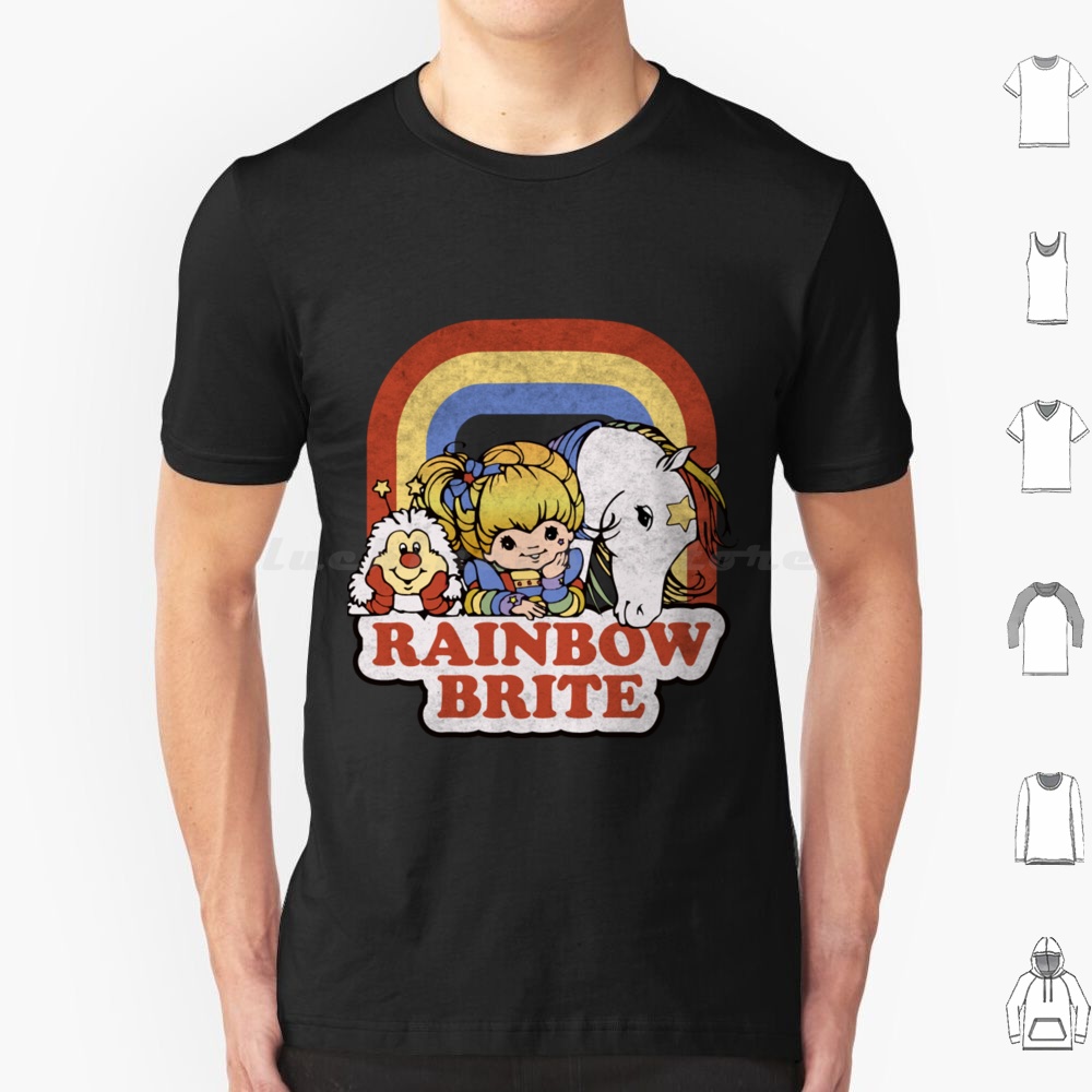Women'S Fashion From The 90S - Arco-íris brite t-shir t camisa de