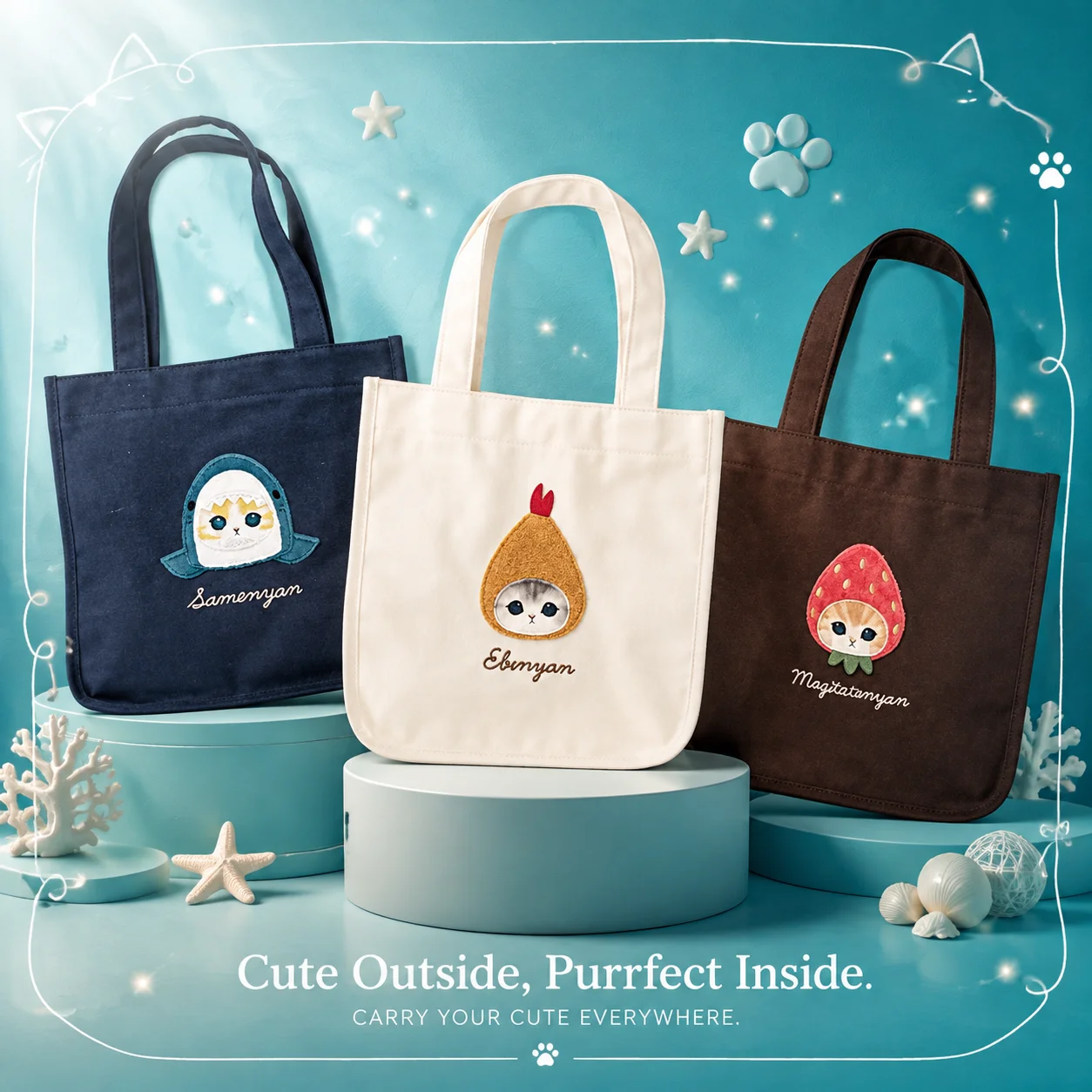 Canvas Tote Bag - Nova Bolsa de Ombro de Lona