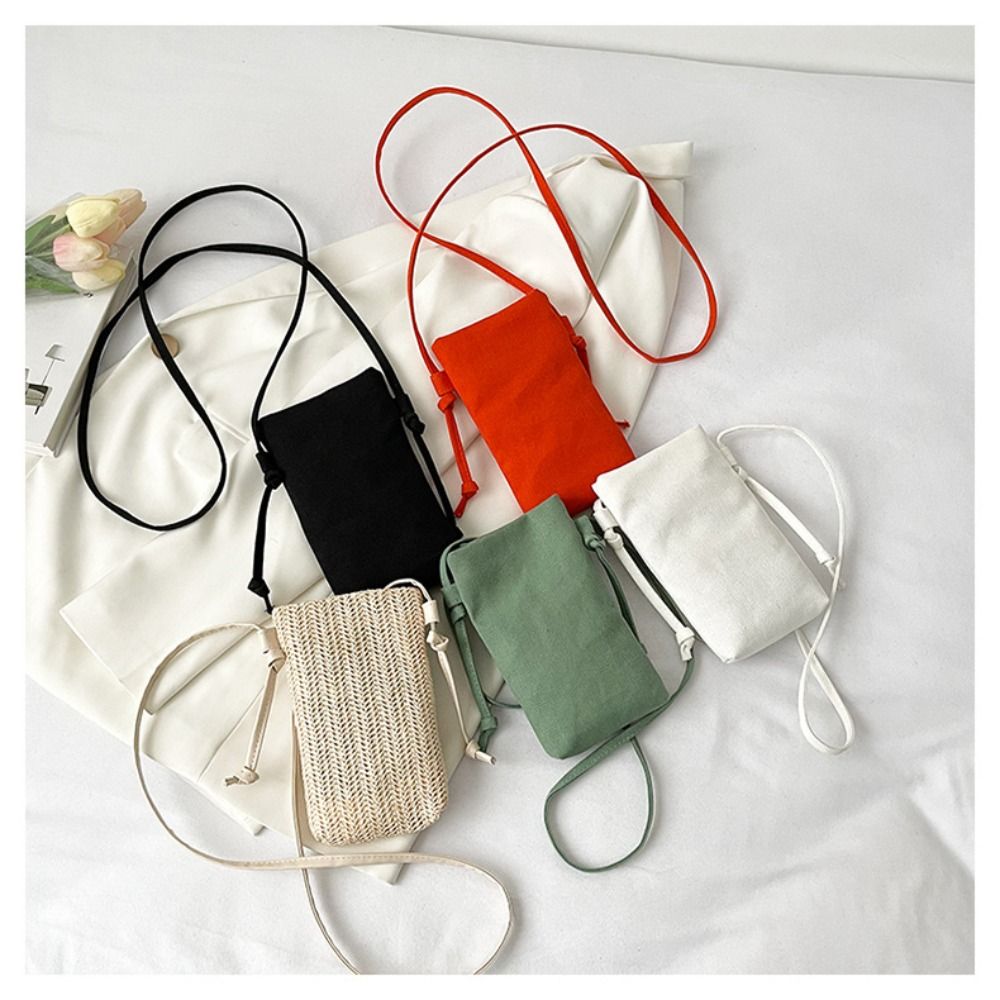 Canvas Tote Bag - Bolsa de lona multifuncional para celular,