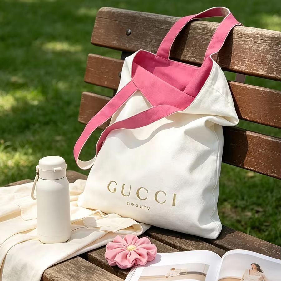 Canvas Tote Bag - Bolsa de ombro feminina da GUCCI,