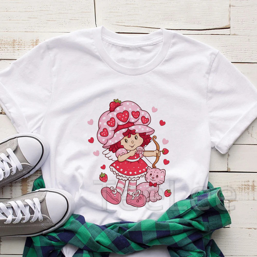 Women'S Fashion From The 90S - Camiseta vintage com estampa de morango,
