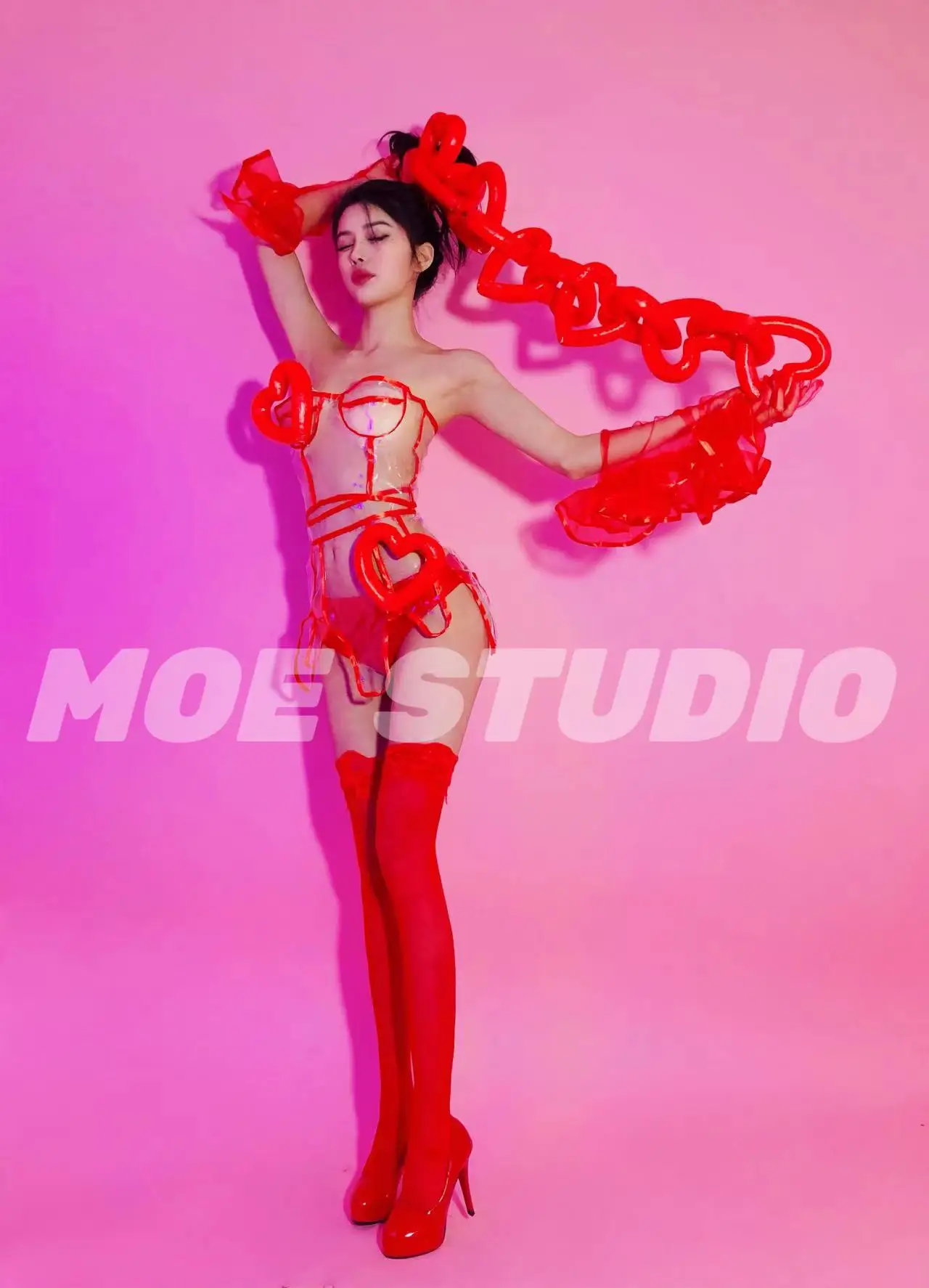 Women'S Day Fashion Show - Novo Conjunto Sensual de Couro Transparente