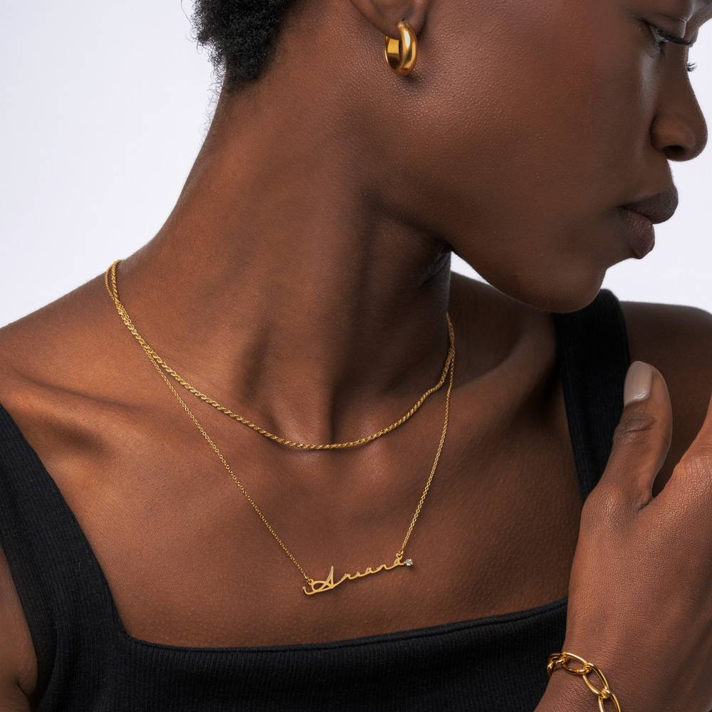 Colar de Aço Inoxidável com DI - Women Fashion Names avaliação e preço