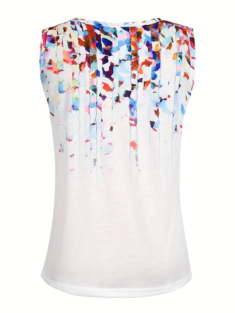 Flor com decote em v feminino  - Women'S Fashion Vest Tops avaliação e preço