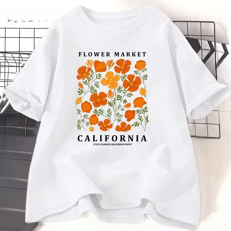 Camiseta feminina de algodão c - Women'S Fashion Market Size avaliação e preço