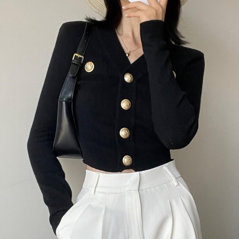 Cardigan de malha frontal com  - Women'S Fashion From The 90S avaliação e preço