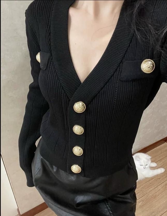 Cardigan de malha frontal com  - Women'S Fashion From The 90S avaliação e preço