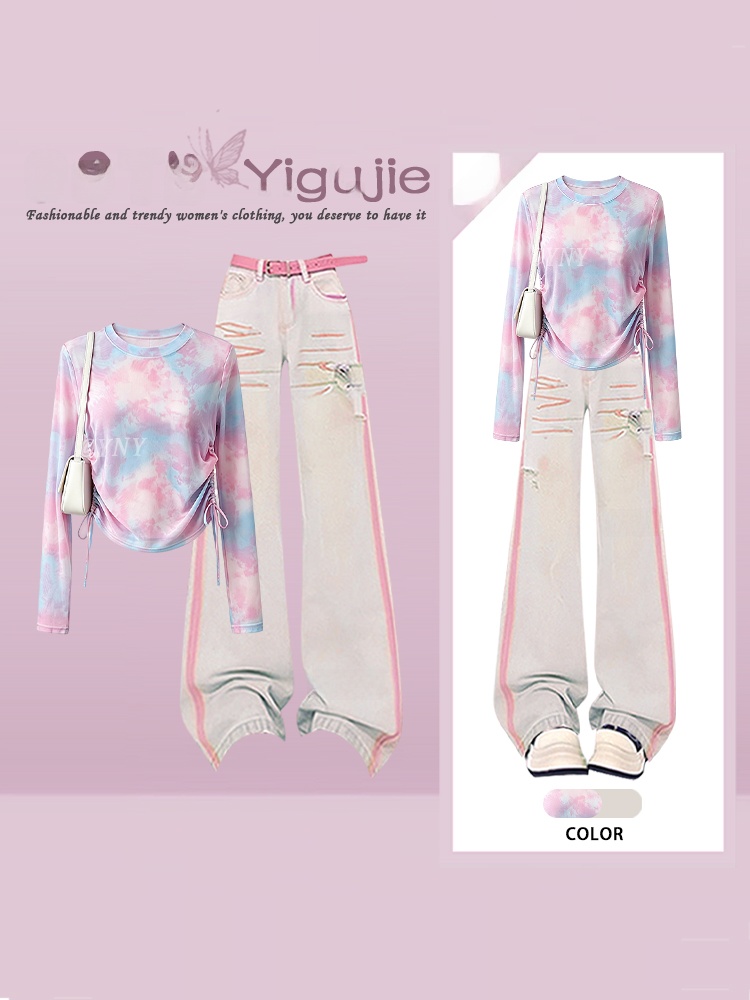 Conjunto de Duas Peças Feminin - Tie Dye Two Piece avaliação e preço