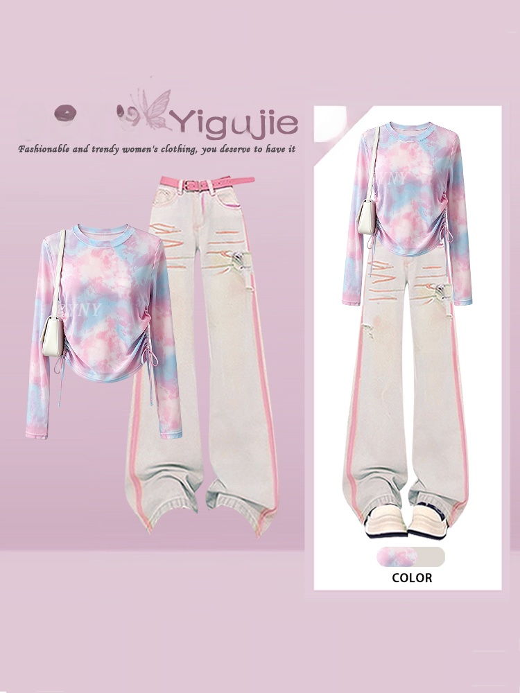 Conjunto de Duas Peças Feminin - Tie Dye Two Piece avaliação e preço