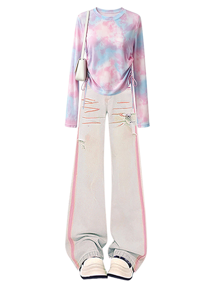 Conjunto de Duas Peças Feminin - Tie Dye Two Piece avaliação e preço