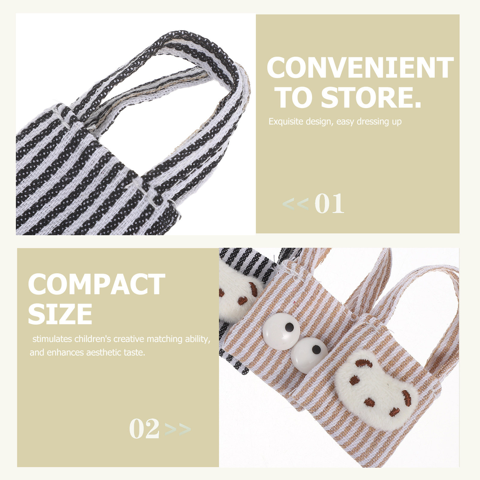 Conjunto de 4 Peças de Bolsas  - Canvas Tote Bag avaliação e preço