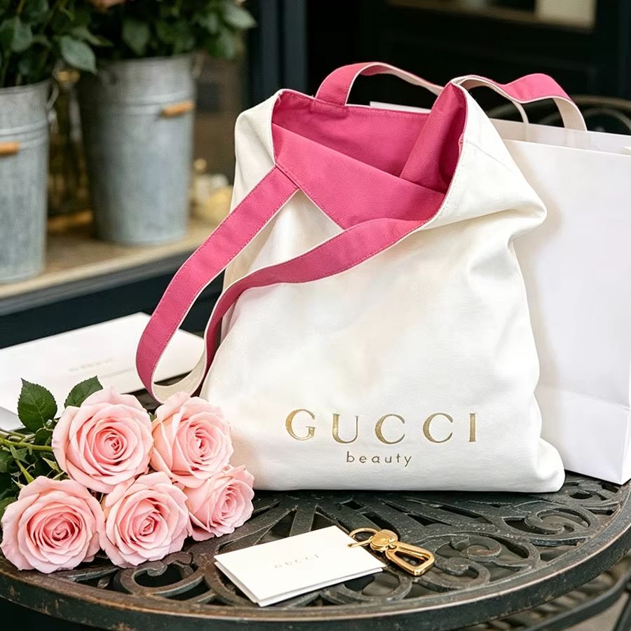 Bolsa de ombro feminina da GUC - Canvas Tote Bag avaliação e preço