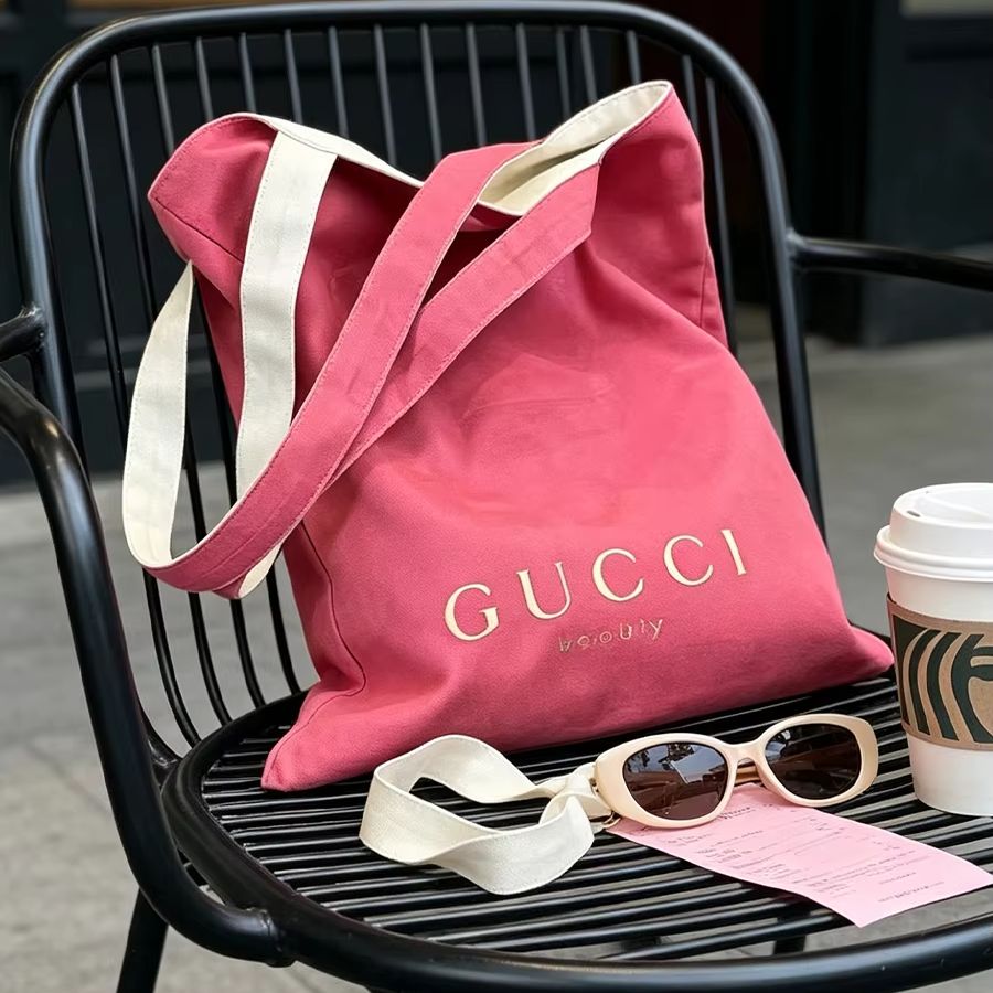 Bolsa de ombro feminina da GUC - Canvas Tote Bag avaliação e preço