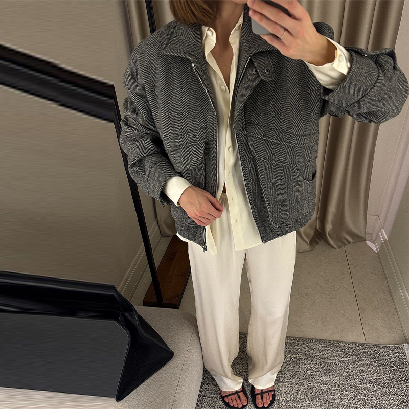 Chique elegante casaco gola so - Women'S Fashion Trends Fall 2025 avaliação e preço