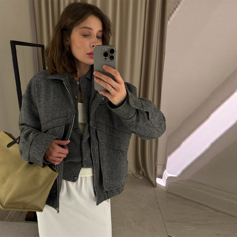 Chique elegante casaco gola so - Women'S Fashion Trends Fall 2025 avaliação e preço
