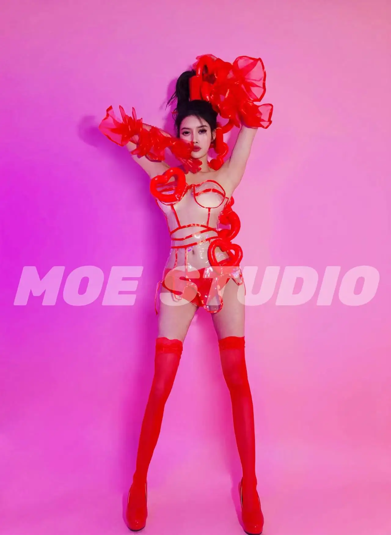 Novo Conjunto Sensual de Couro - Women'S Day Fashion Show avaliação e preço